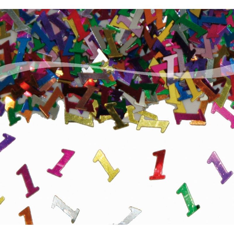 Foto van 1x zakjes confetti 1 jaar verjaardag feestartikelen - confetti