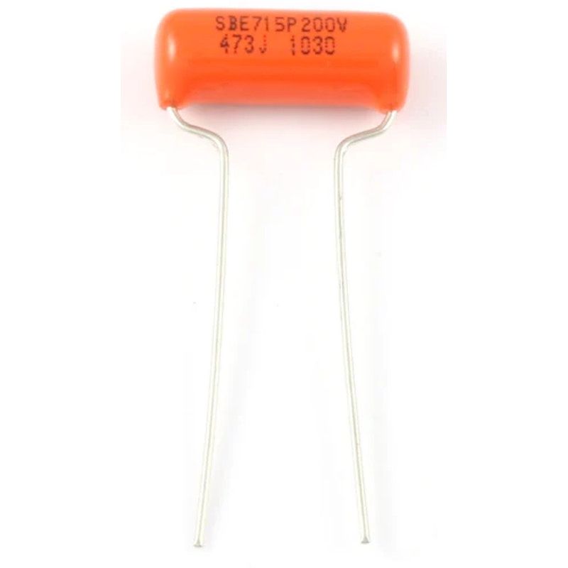 Foto van Allparts ep-4383-000 0.047 mfd orange drop capacitors condensator (set van 3)