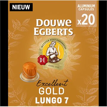 Foto van Douwe egberts excellent gold lungo 7 koffiecups 20 stuks bij jumbo