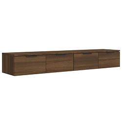 Foto van Vidaxl wandkasten 2 st 68x30x20 cm bewerkt hout bruineikenkleurig