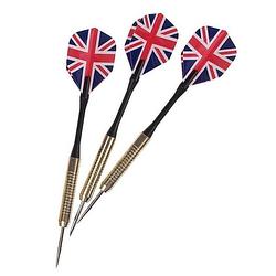 Foto van Dartpijlen set van 3x stuks met engelse/britse vlag flights. darts sportartikelen