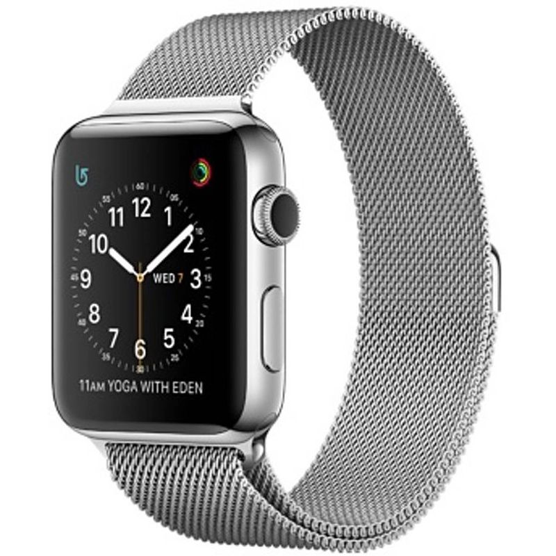 Foto van Smartphoneclip - bandje milanees zilver - voor apple watch 38-40mm