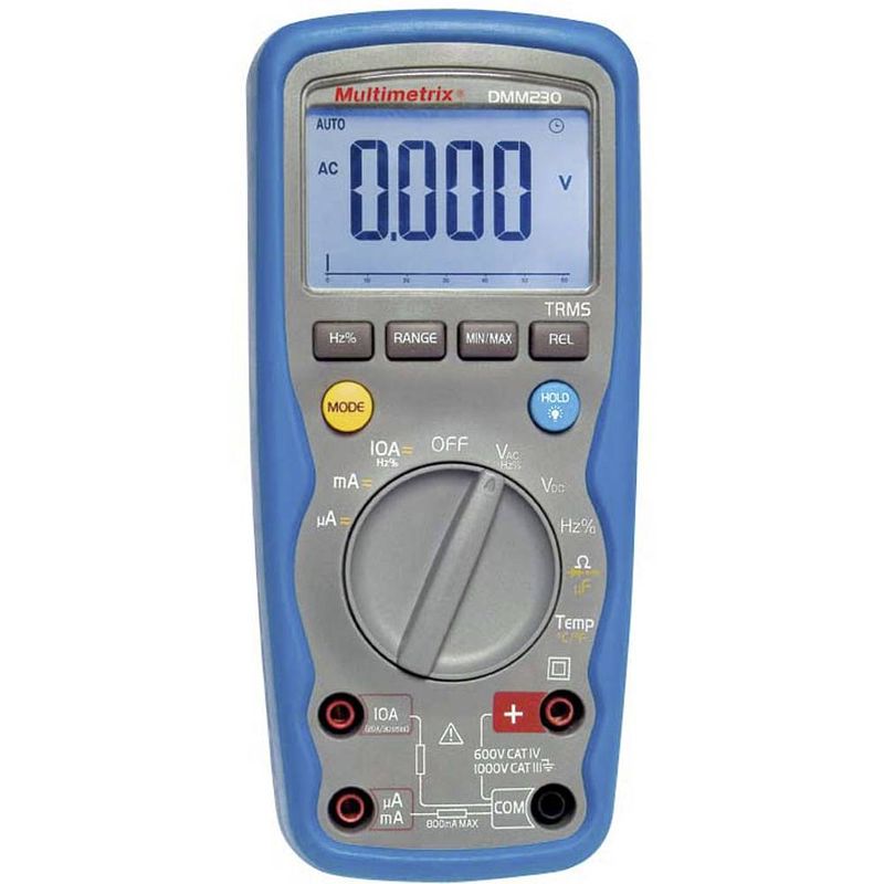 Foto van Multimetrix dmm 230 multimeter digitaal waterbestendig (ip67) cat iii 1000 v, cat iv 600 v weergave (counts): 6000