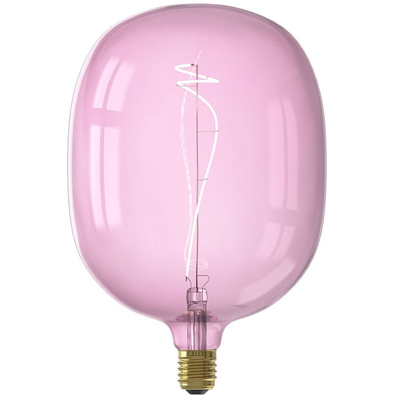 Foto van Calex - led lamp - avesta quartz - e27 fitting - dimbaar - 4w - warm wit 2000k - roze