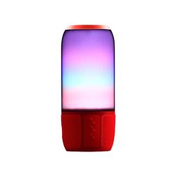 Foto van V-tac vt-7456 bluetooth speaker met rgb verlichting - 2x 3watt - rood