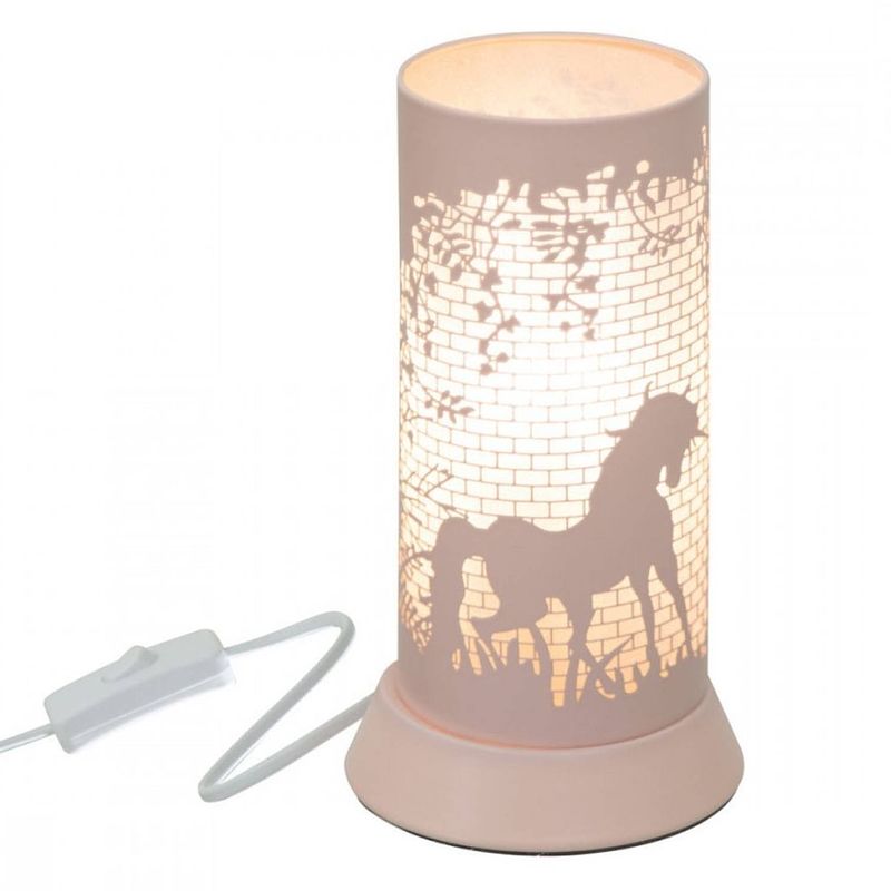 Foto van Orange85 slaapkamer lamp - nachtkastje - metaal - 11,5x11,5x20,5 cm - rond - roze - 25w - kinderlamp