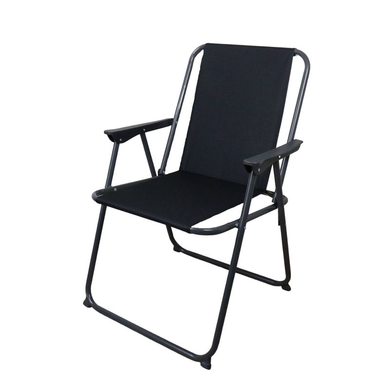 Foto van Orange85 campingstoel - vouwstoel - zwart - 55x52x76cm - stoel