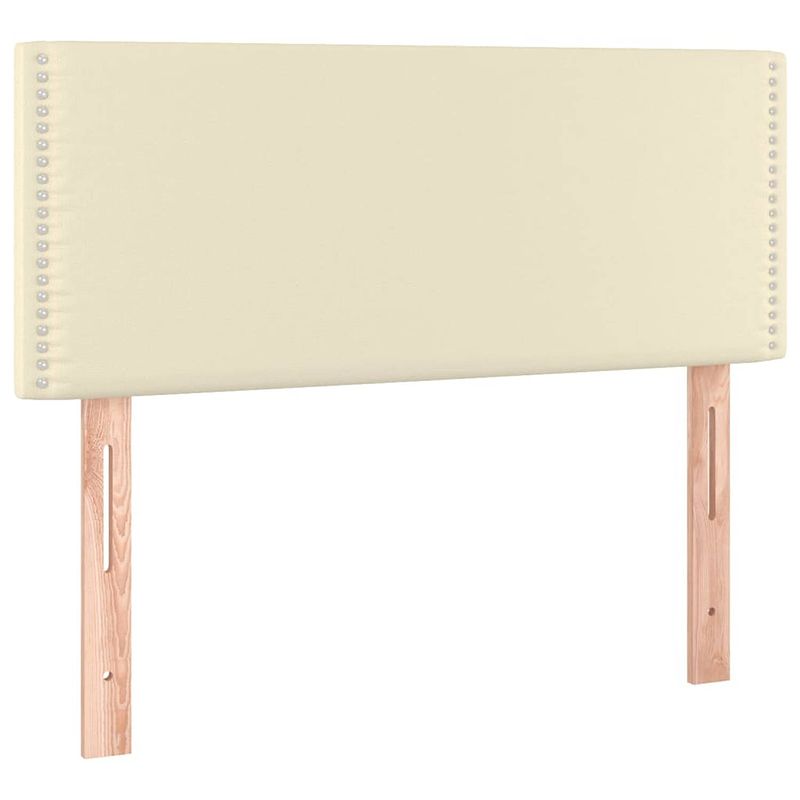 Foto van The living store hoofdbord classic - bedombouw - 80 x 33.5 x 78 cm - crème - kunstleer