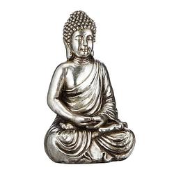Foto van Boeddha beeld zilver - mediterende boeddha 42 cm