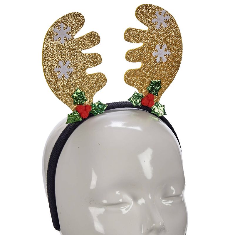 Foto van Krist+ kerst haarband - rendier gewei - 22 cm -a kunststof - verkleedattributen