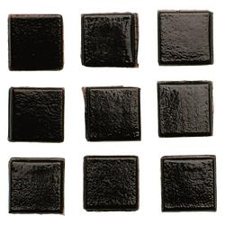 Foto van 140x stuks vierkante mozaiek steentjes zwart 1 x 1 cm - mozaiektegel