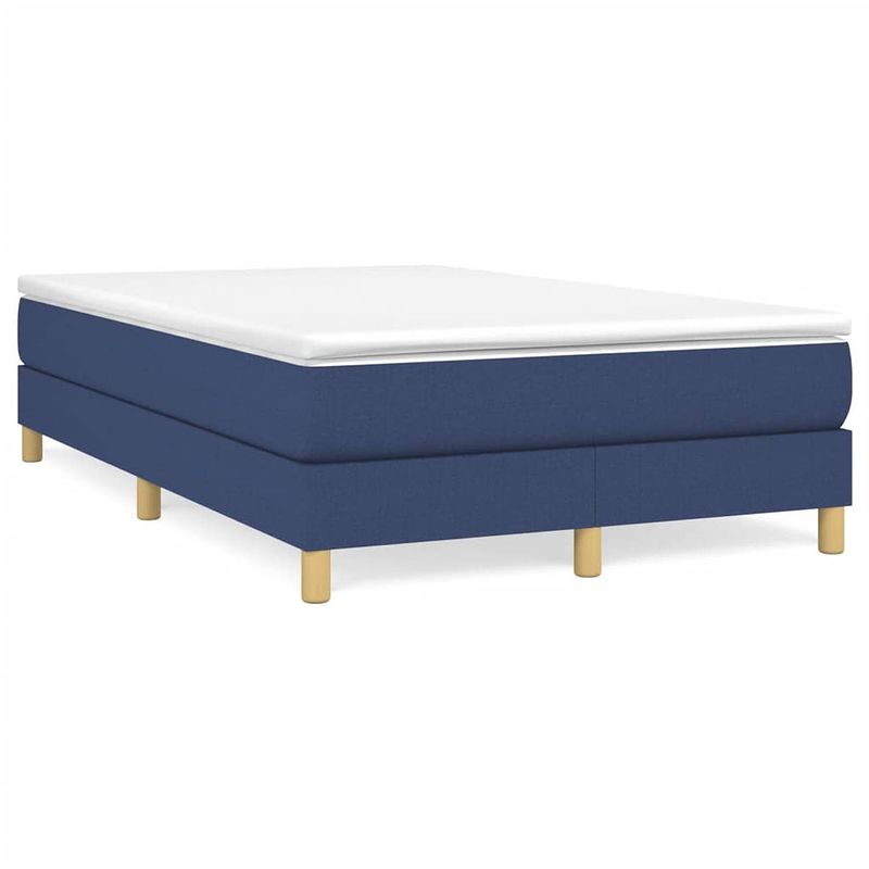 Foto van The living store boxspringframe - blauw - 203 x 120 x 25 cm - multiplex lattenbodem