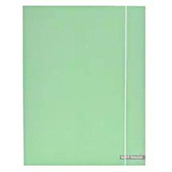 Foto van Verhaak elastomap soft touch pastel a4 karton groen