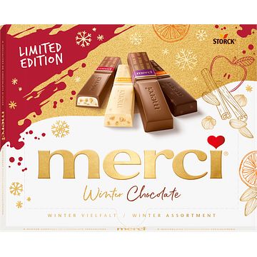 Foto van Merci chocolade winter limited edition 20 stuks 250 gram bij jumbo