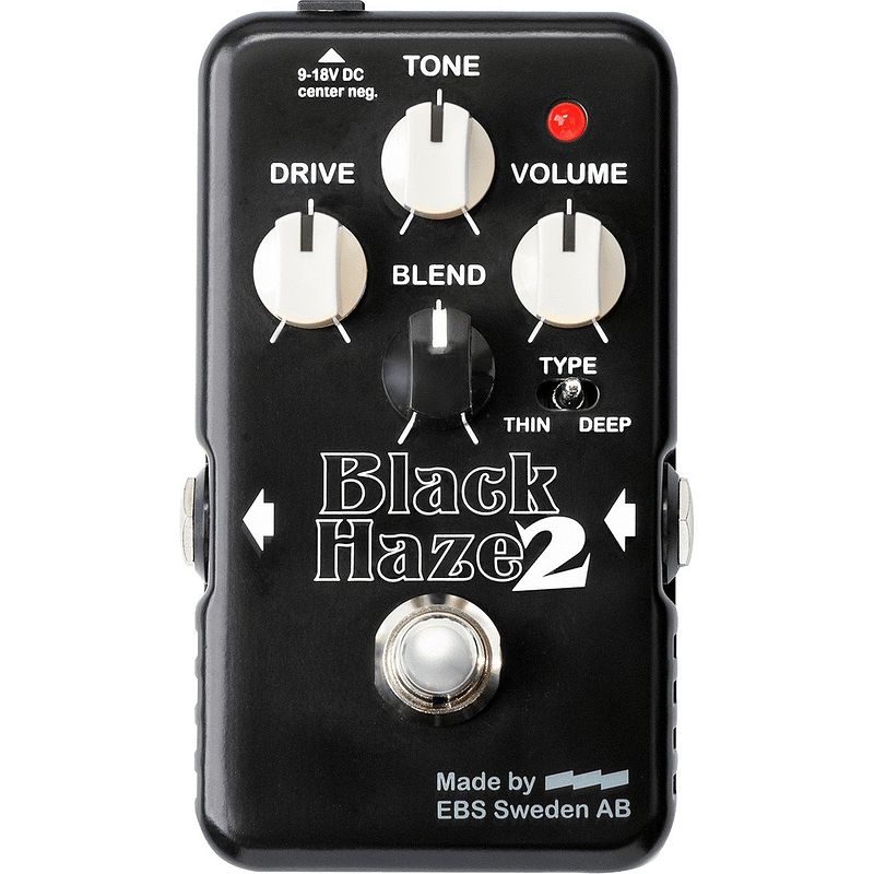 Foto van Ebs black haze 2 distortion / overdrive effectpedaal