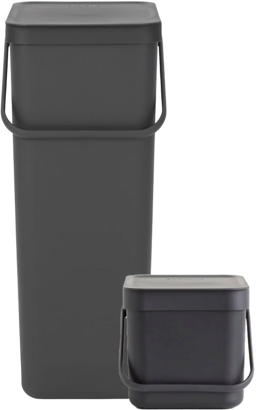 Foto van Brabantia sort & go 40 + 6 liter dark grey