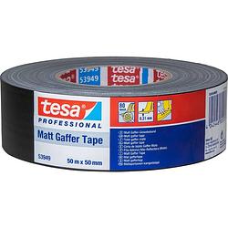 Foto van Tesa 53949-00000-02 textieltape tesa gaffer tape zwart (l x b) 50 m x 50 mm 1 stuk(s)