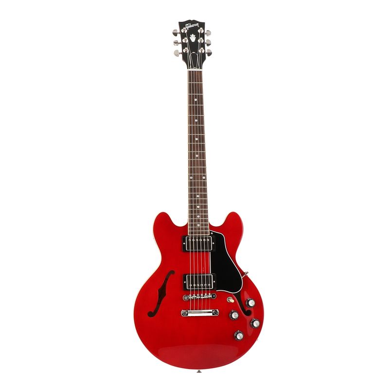Foto van Gibson modern collection es-339 cherry semi-akoestische gitaar met koffer