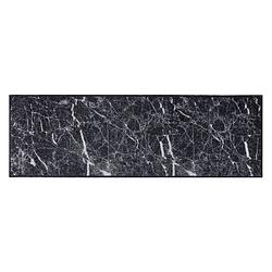 Foto van Md entree - schoonloopmat - soft&deco - marble anthra - 50 x 150 cm