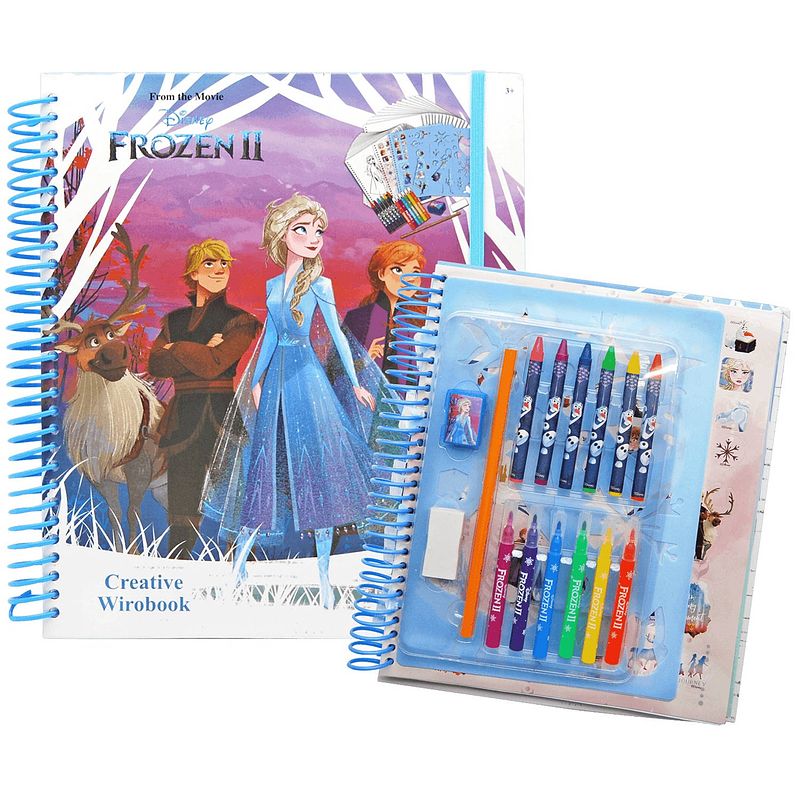 Foto van Disney kleurboek meisjes papier blauw/wit 16-delig