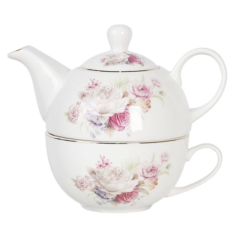 Foto van Clayre & eef tea for one 17*11*14 cm / 400 ml / 250 ml meerkleurig