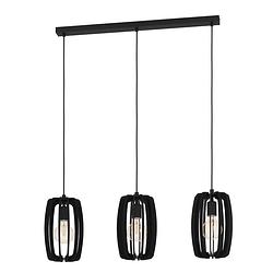 Foto van Eglo bajazzara hanglamp - e27 - 89 cm - zwart