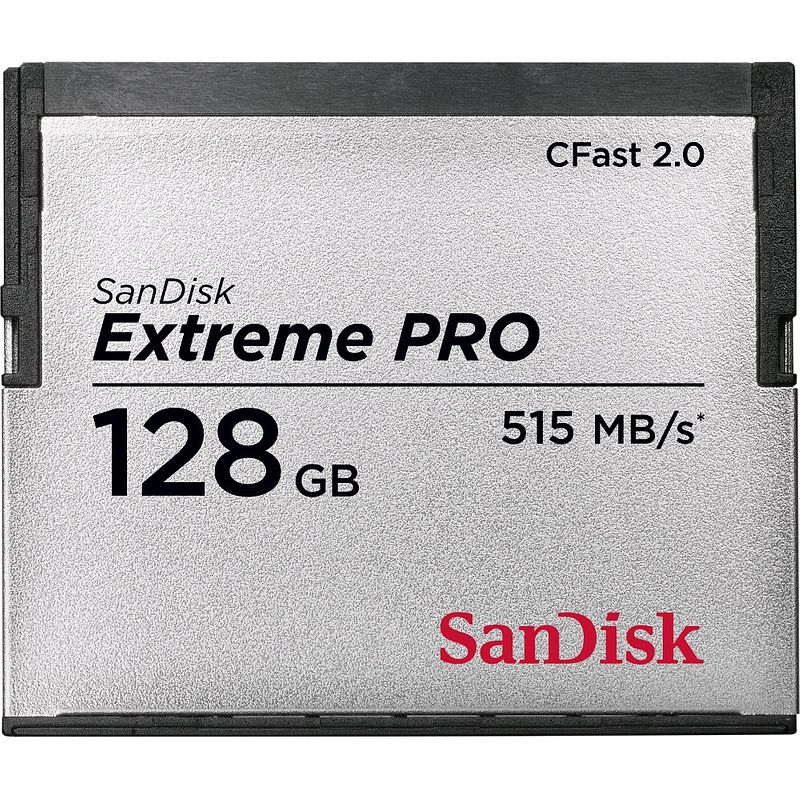 Foto van Sandisk extreme pro cfast 2.0 geheugenkaart 128gb