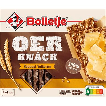 Foto van Bolletje oerknack robuust volkoren 4 x 4 stuks 285g bij jumbo