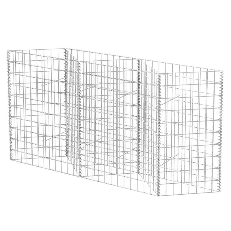 Foto van Vidaxl gabion mand 120x30x100 cm gegalvaniseerd staal