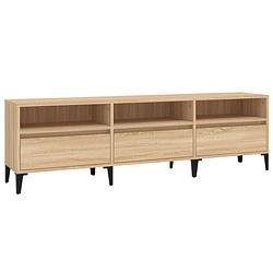 Foto van The living store klassieke tv-kast - sonoma eiken - 150 x 30 x 44.5 cm