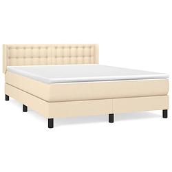 Foto van The living store boxspringbed - s - bed - 193x147x78/88cm - crème