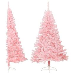 Foto van Vidaxl kunstkerstboom met standaard half 180 cm pvc roze