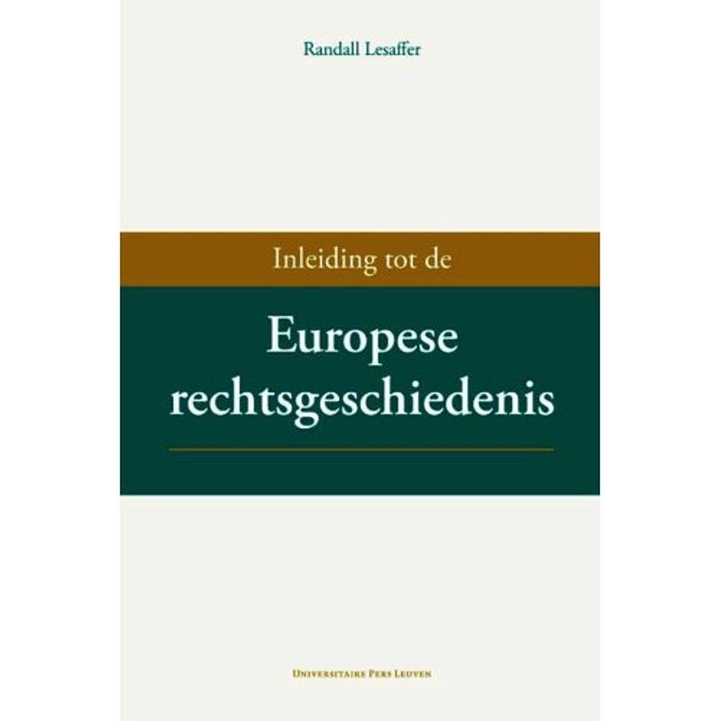 Foto van Inleiding tot de europese rechtsgeschiedenis