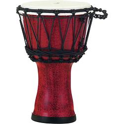 Foto van Pearl pbjvr-7/699 rope tuned djembe molten scarlet 7 inch