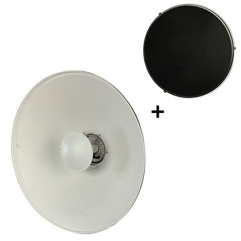 Foto van Studioking beauty dish wit sk-bd550w 55 cm voor falcon eyes