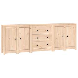 Foto van Vidaxl dressoir 230x35x80 cm massief grenenhout