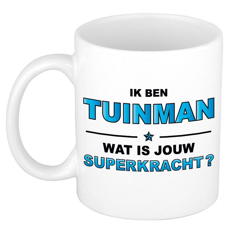 Foto van Ik ben tuinman wat is jouw superkracht kado mok / beker / verjaardag - feest mokken