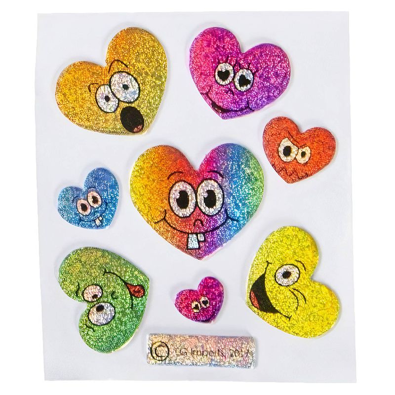 Foto van Lg-imports emojistickervel hartjes junior 11,5 x 7 cm