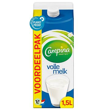 Foto van Campina volle melk 1,5l bij jumbo