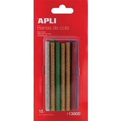 Foto van Apli glitter lijmpatronen 7,5 mm, blister met 12 stuks