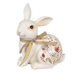 Foto van Clayre & eef beeld konijn 20 cm beige polyresin paasdecoratie beige paasdecoratie