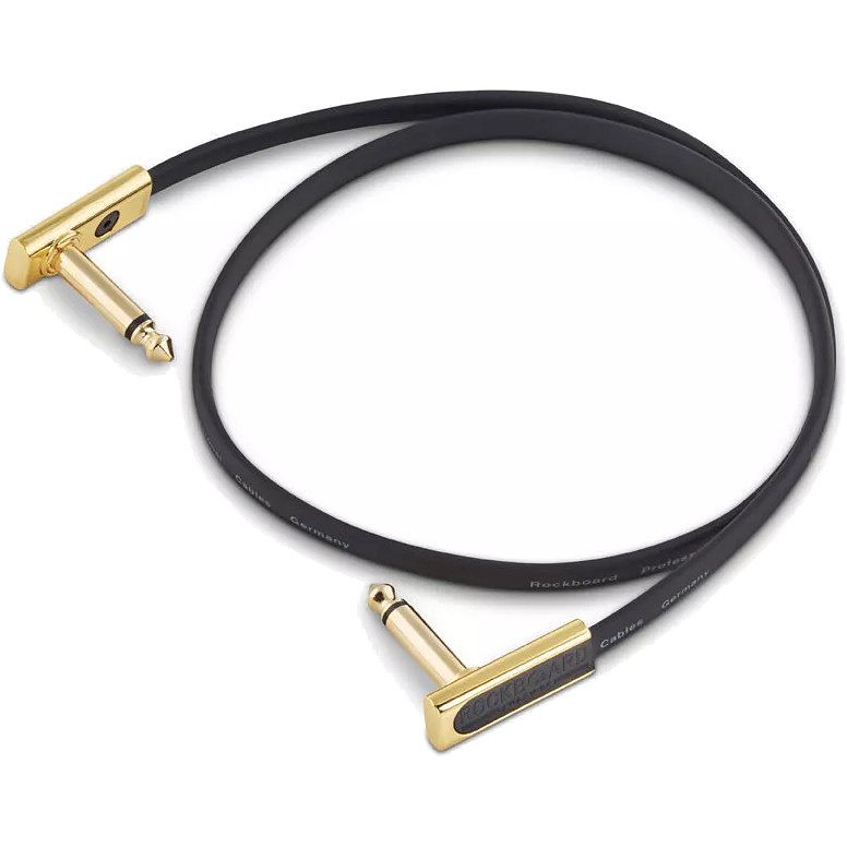 Foto van Rockboard gold series flat patch cable zwart 60 cm