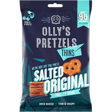 Foto van Olly's pretzels salted original thins 140g bij jumbo