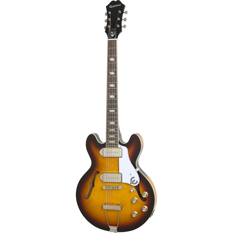 Foto van Epiphone original collection casino coupe vintage sunburst semi-akoestische gitaar