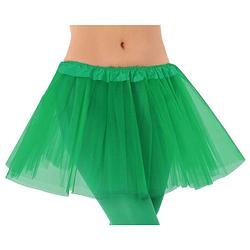 Foto van Meisjes verkleed rokje/tutu - tule stof met elastiek - groen - one size - carnavalskostuums