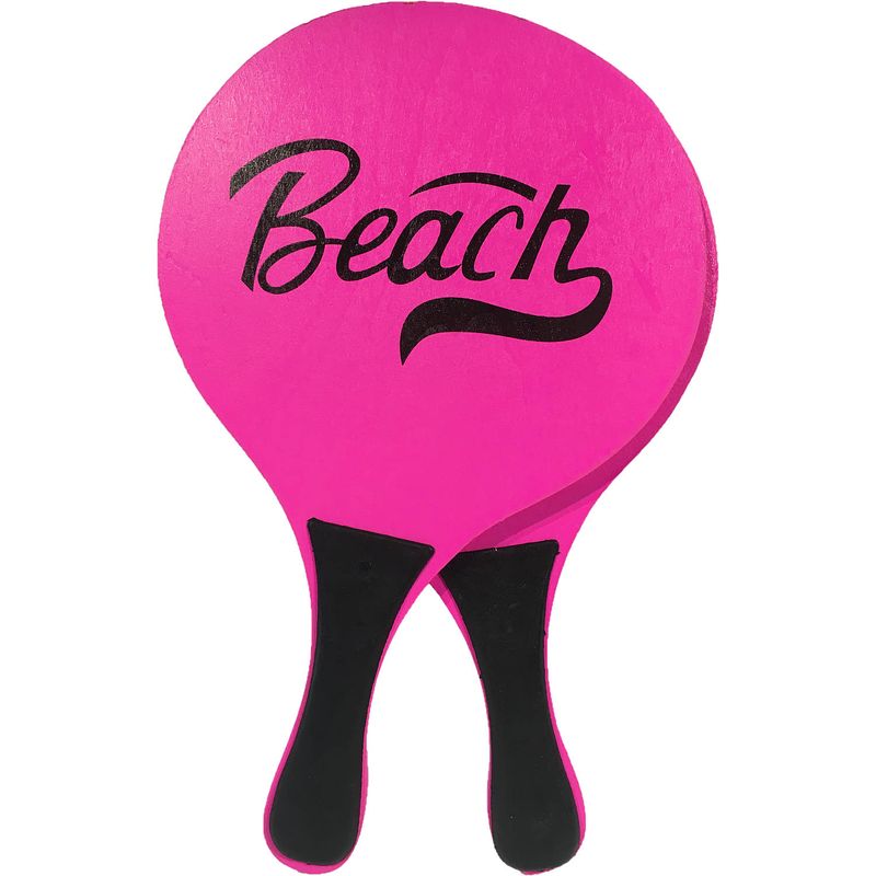 Foto van Houten beachball set neon roze - beachballsets