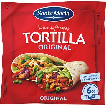 Foto van Santa maria tortilla wraps large 6 stuks 371g bij jumbo