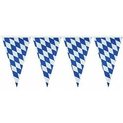 Foto van Oktoberfest 3x beieren vlaggenlijn blauw/wit 4 m - vlaggenlijnen