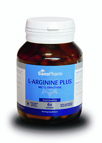 Foto van Sanopharm l-arginine plus l-orninthine capsules