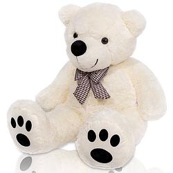 Foto van Teddybeer ""tommy"" wit, 170 cm, knuffelbeer, pluche beer, valentijnsdag, cadeau, kado